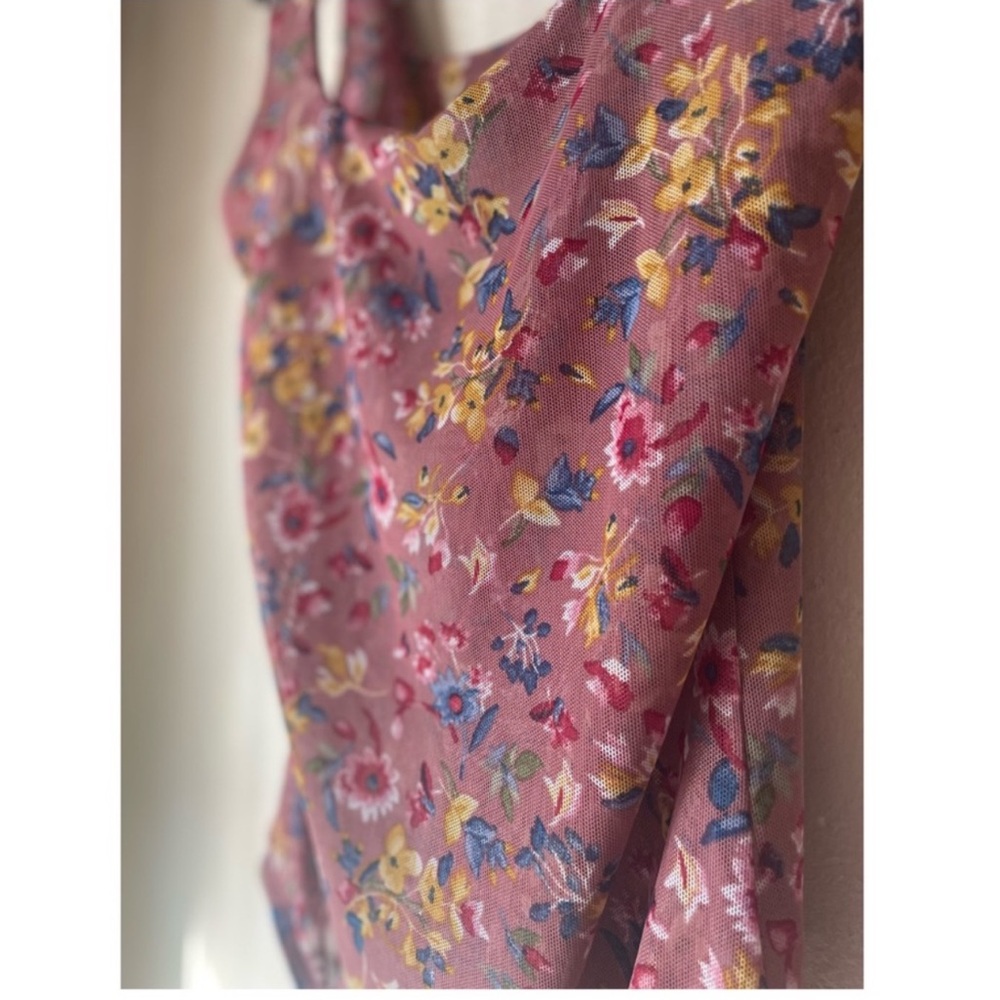 Lulu’s Love in the Garden Floral Mesh Bodysuit - Picture 2 of 6